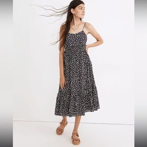 Cami Smock-Waist Tiered Midi Dress in Sweet Floral